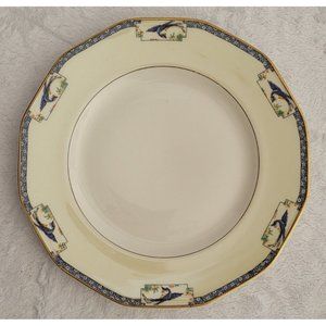 Theodore Haviland Limoges Calcutta Cream Peacock 8.5in Luncheon Plate Set Of 5